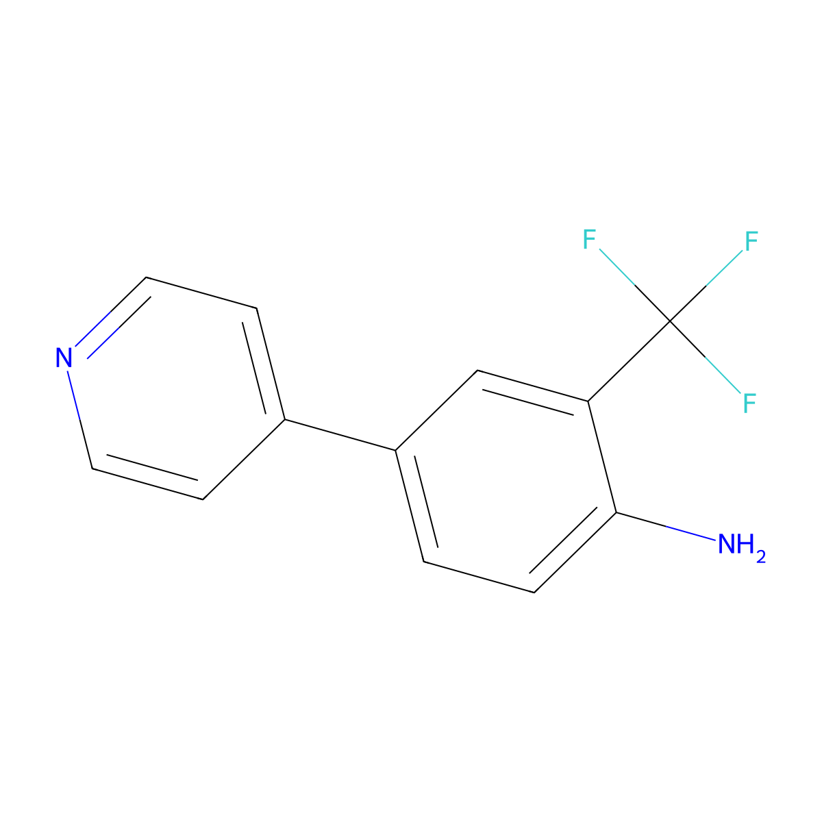 4-(Pyridin-4-yl)-2-(trifluoromethyl)aniline molecular structure, CAS 346729-56-4