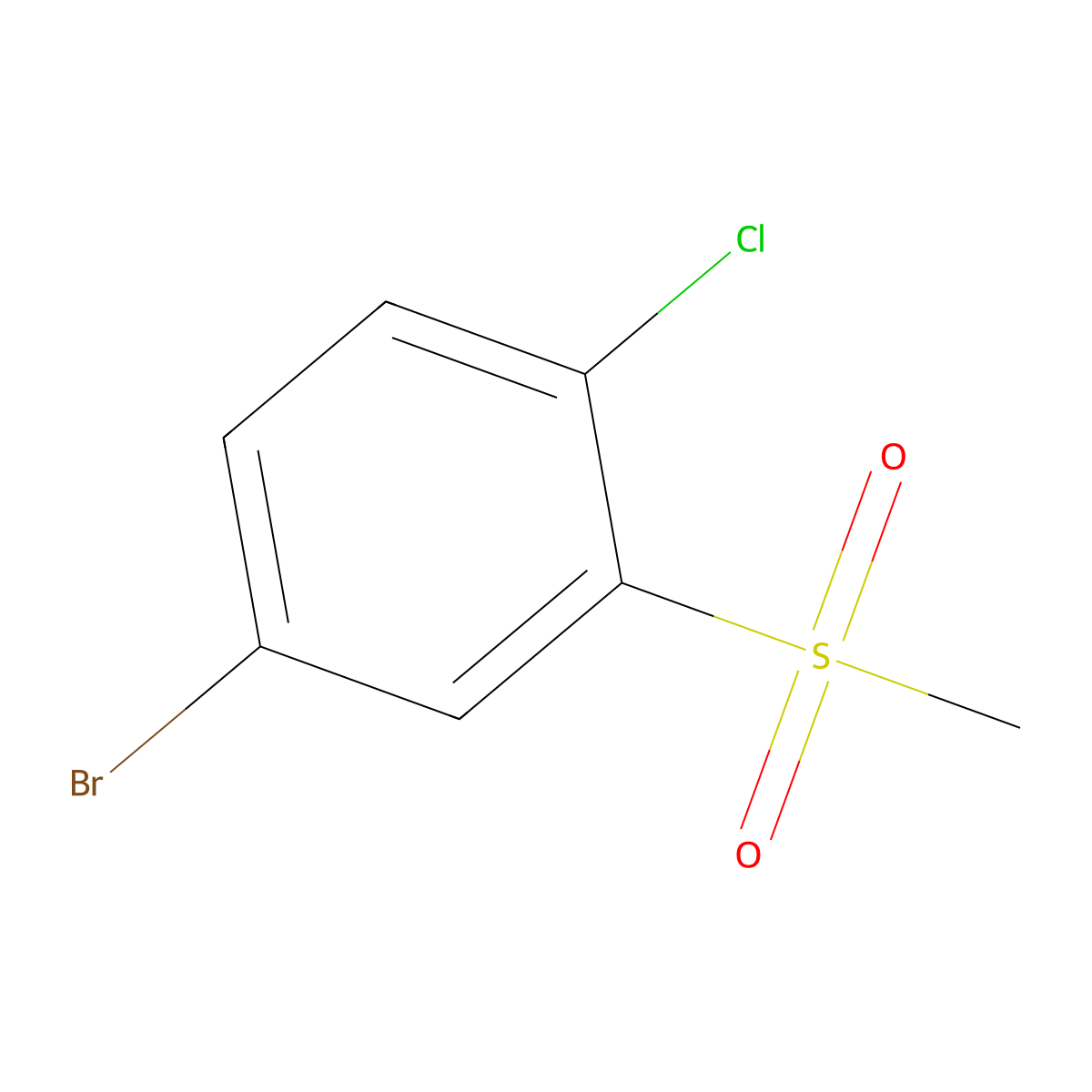 4-Bromo-1-chloro-2-methanesulfonylbenzene molecular structure, CAS 346729-65-5