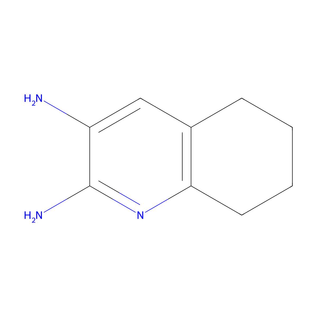 5,6,7,8-Tetrahydroquinoline-2,3-diamine molecular structure, CAS 346735-06-6