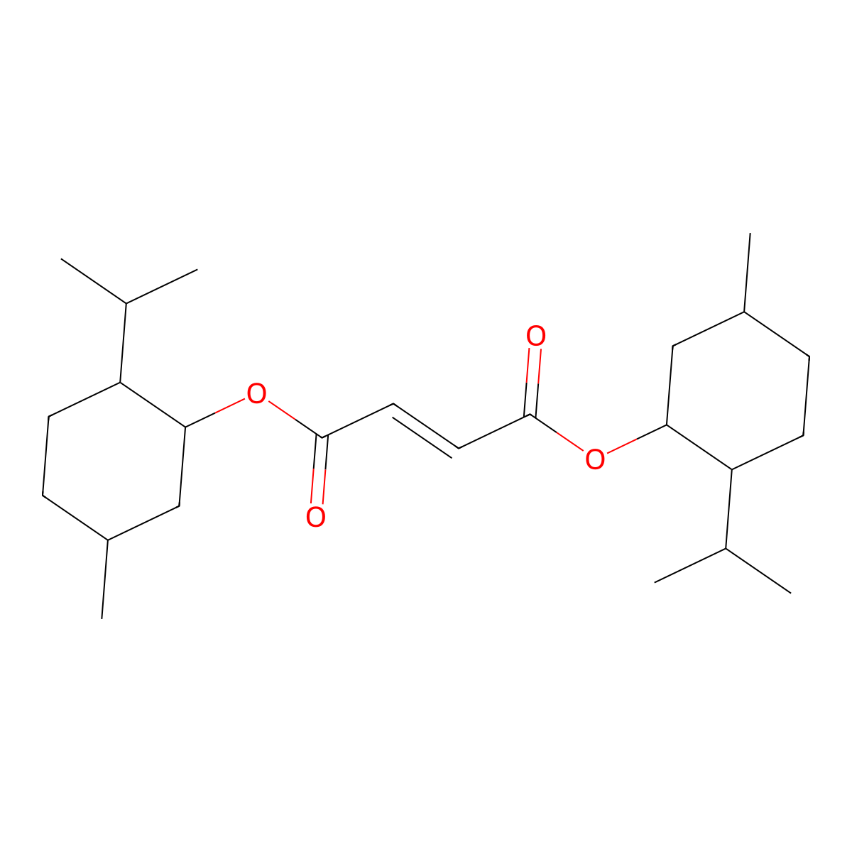 Bis(5-methyl-2-propan-2-ylcyclohexyl) but-2-enedioate molecular structure, CAS 34675-24-6