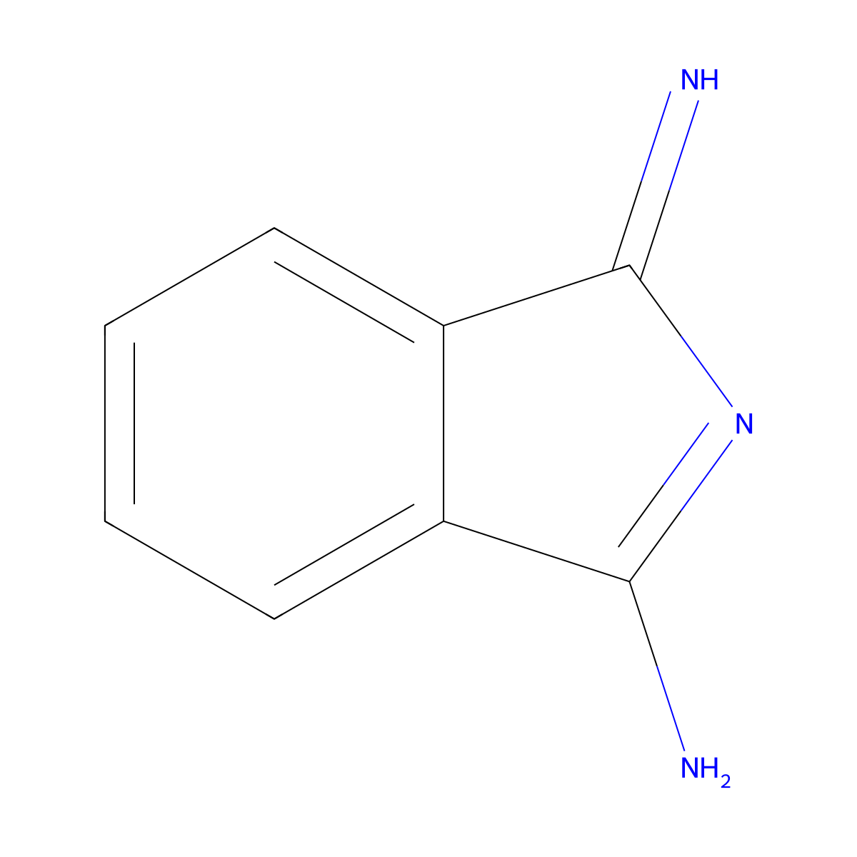 1H-Isoindol-3-amine, 1-imino- molecular structure, CAS 3468-11-9