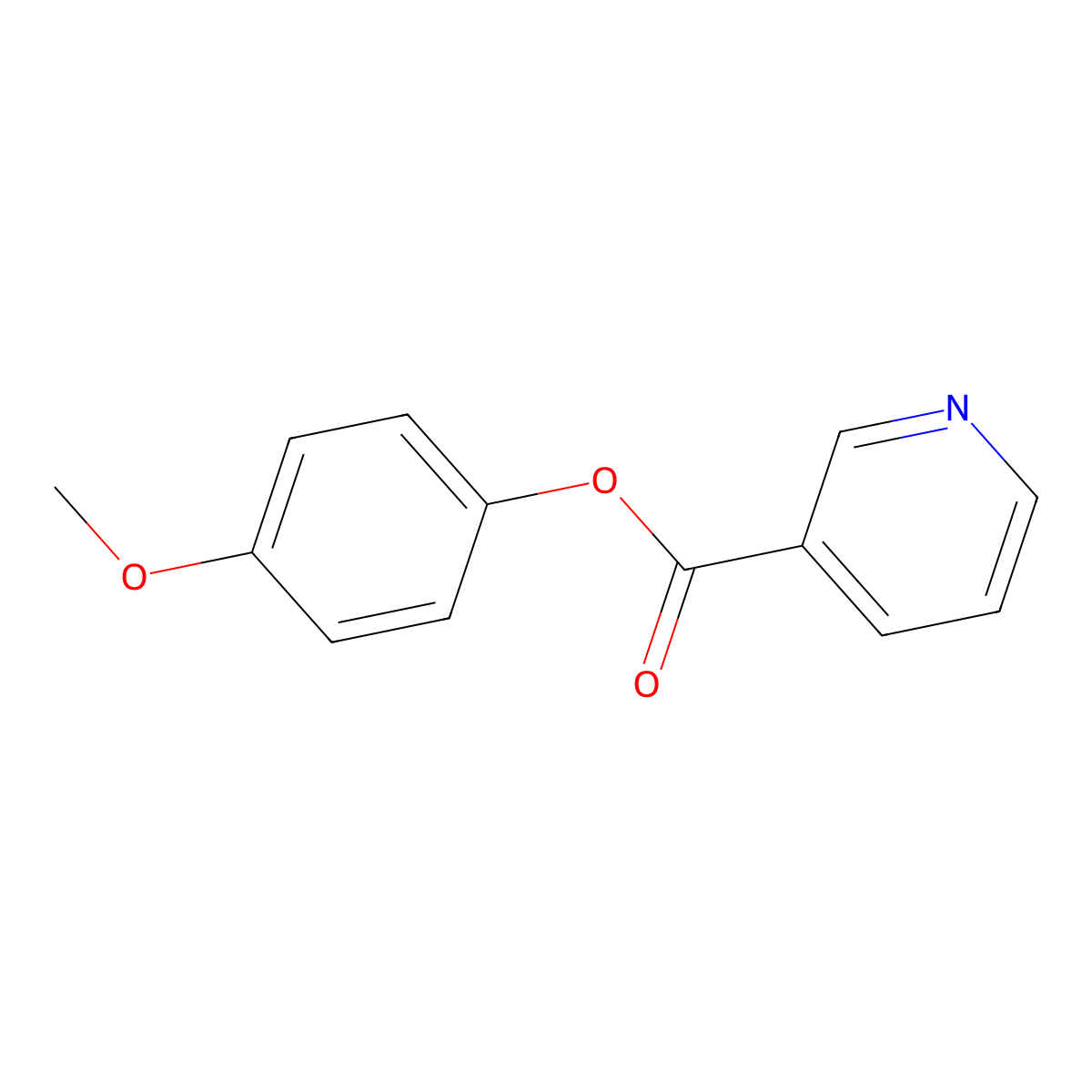 4-Methoxyphenyl nicotinate molecular structure, CAS 3468-30-2