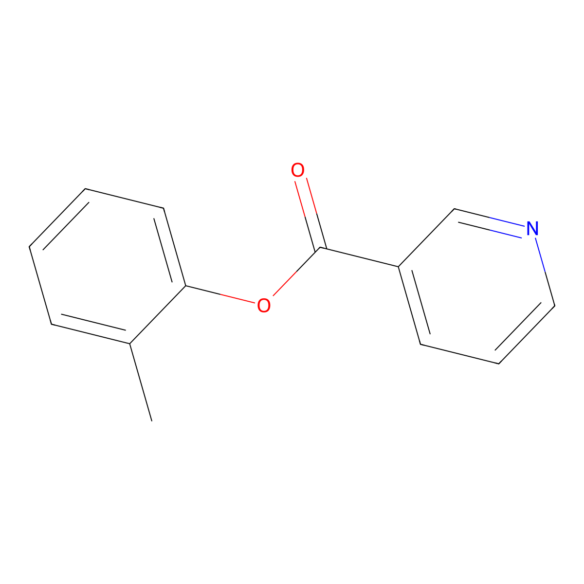 2-Methylphenyl nicotinate molecular structure, CAS 3468-49-3