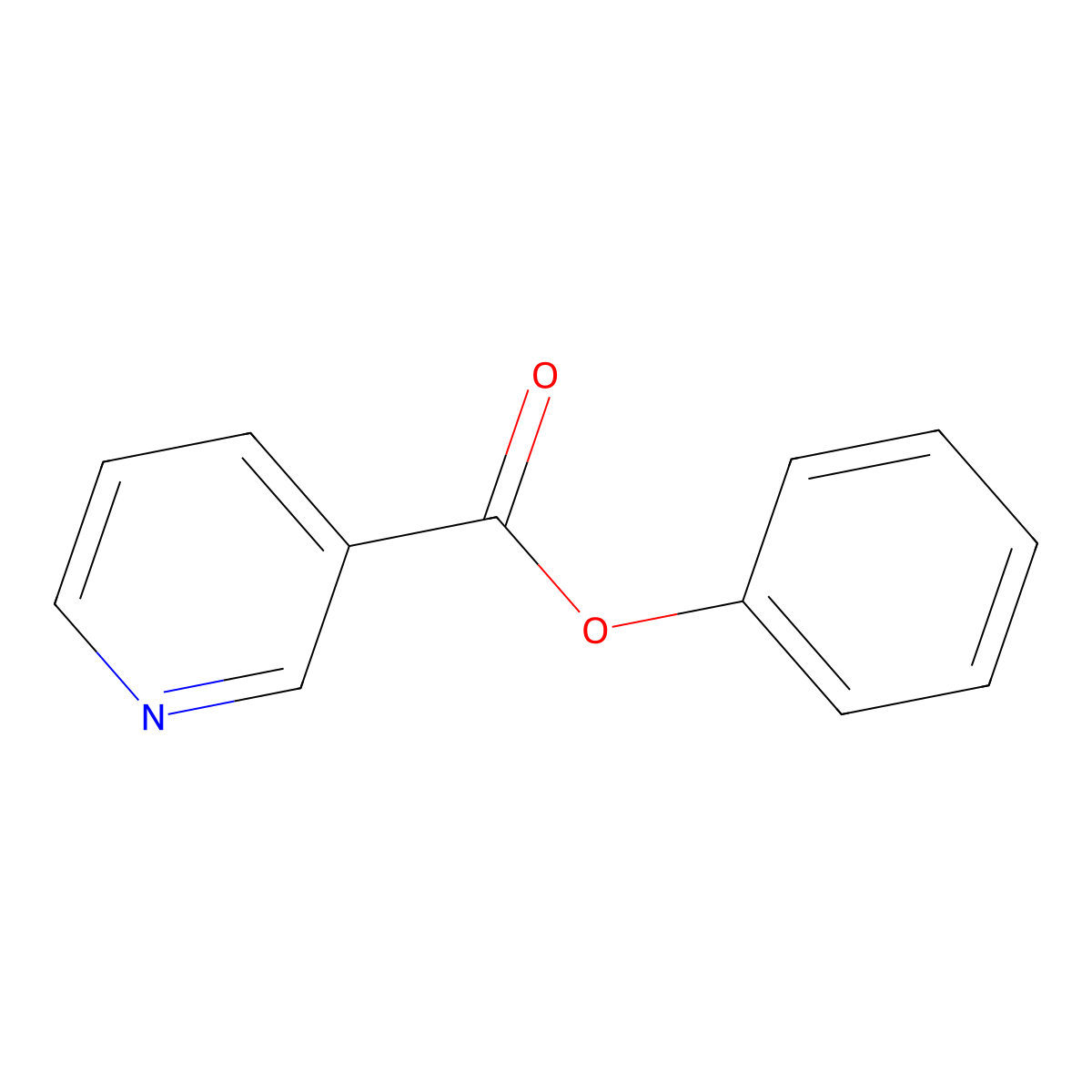 Phenyl 3-pyridinecarboxylate molecular structure, CAS 3468-53-9