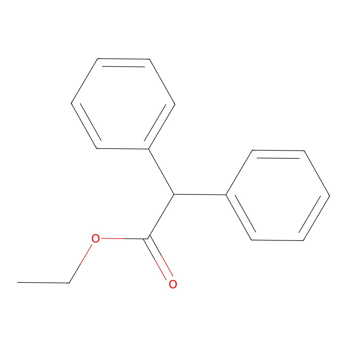 Ethyl diphenylacetate molecular structure, CAS 3468-99-3