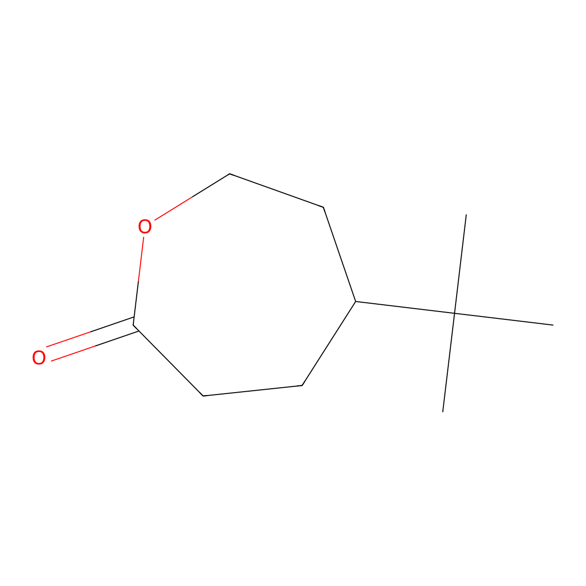 4-tert-Butylcaprolactone molecular structure, CAS 34680-83-6