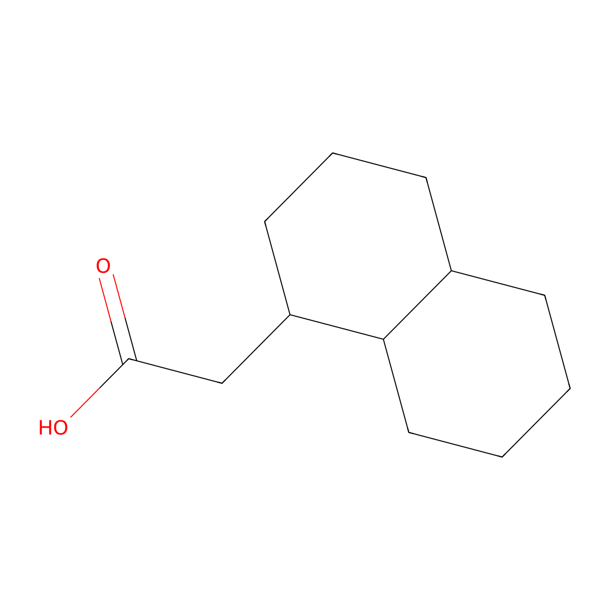 (Decahydro-naphthalen-1-YL)-acetic acid molecular structure, CAS 34681-29-3