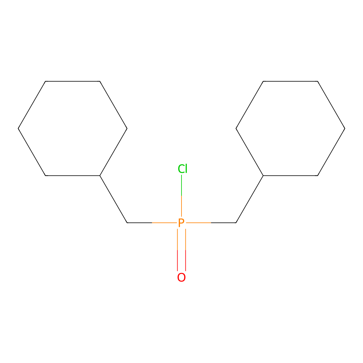 Bis(cyclohexylmethyl)phosphinic Chloride molecular structure, CAS 34682-47-8