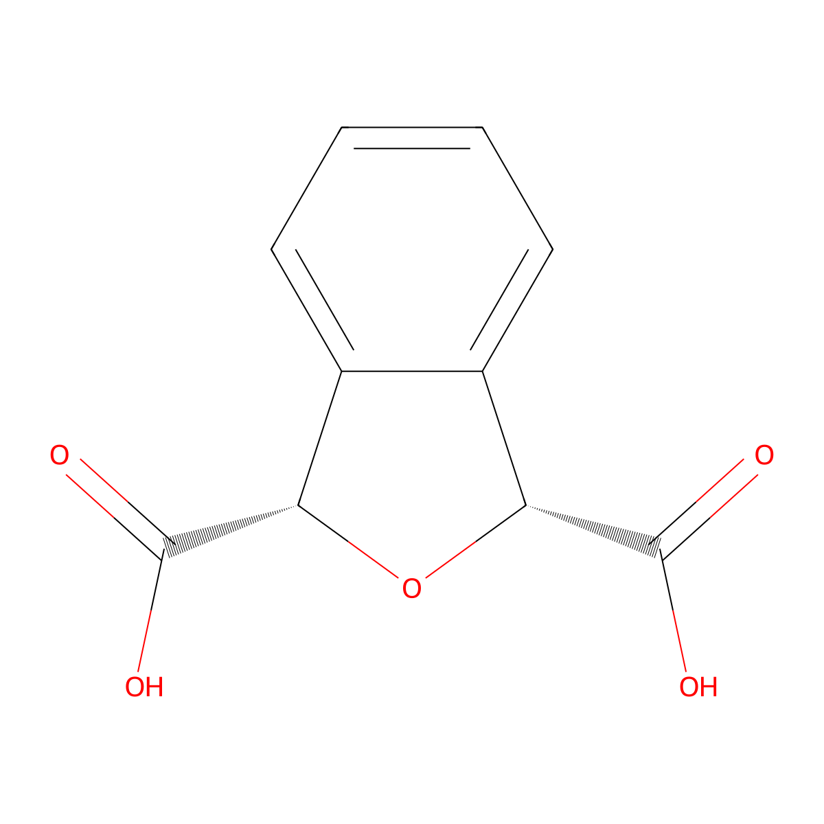 (1R,3S)-1,3-dihydro-2-benzofuran-1,3-dicarboxylic acid molecular structure, CAS 34683-80-2