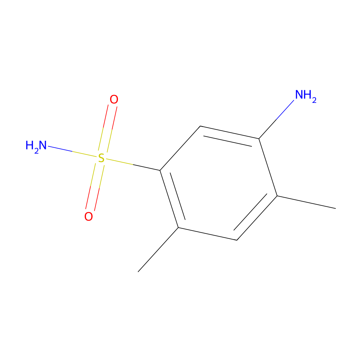 5-Amino-2,4-dimethylbenzene-1-sulfonamide molecular structure, CAS 34684-45-2