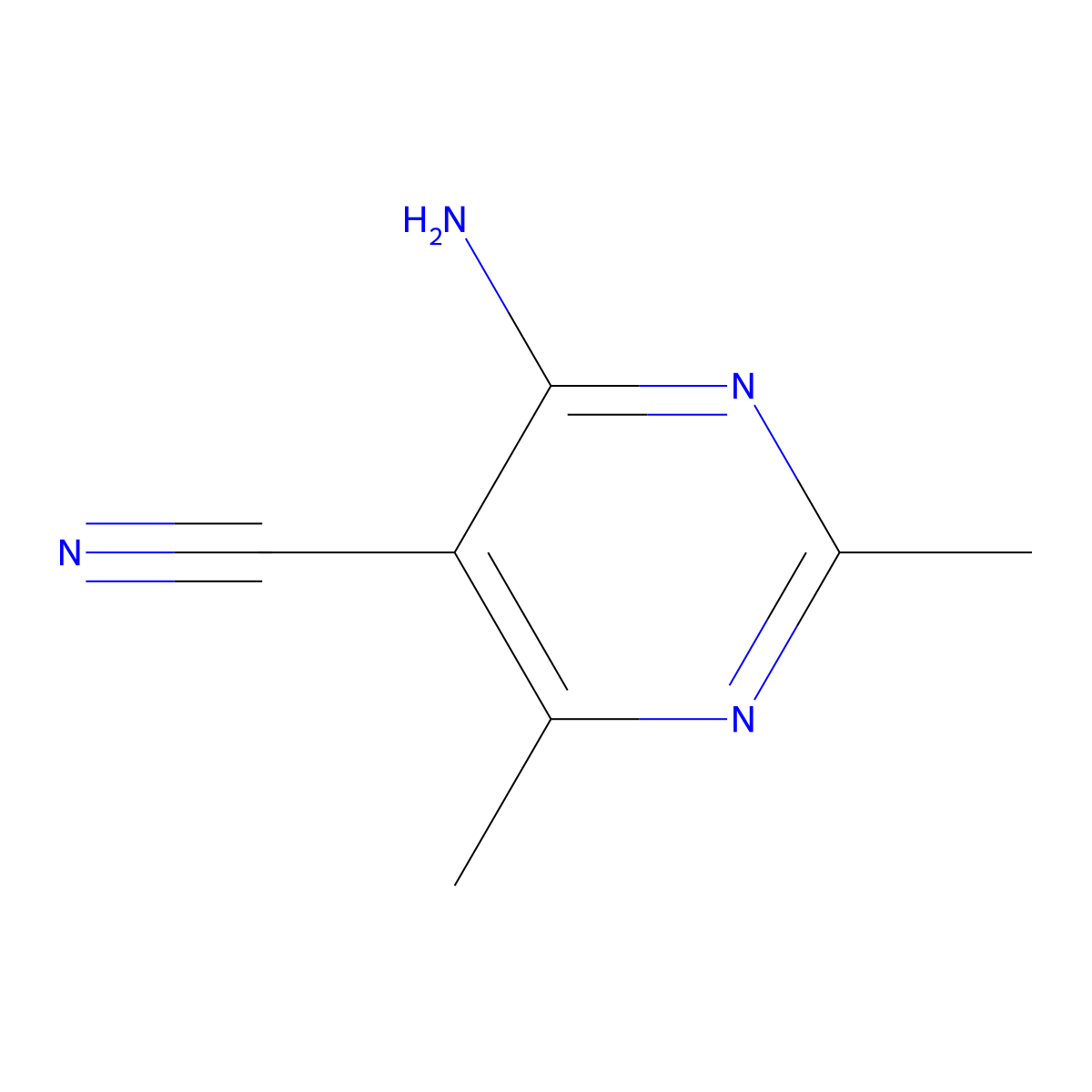 4-Amino-5-cyano-2,6-dimethylpyrimidine molecular structure, CAS 34684-87-2