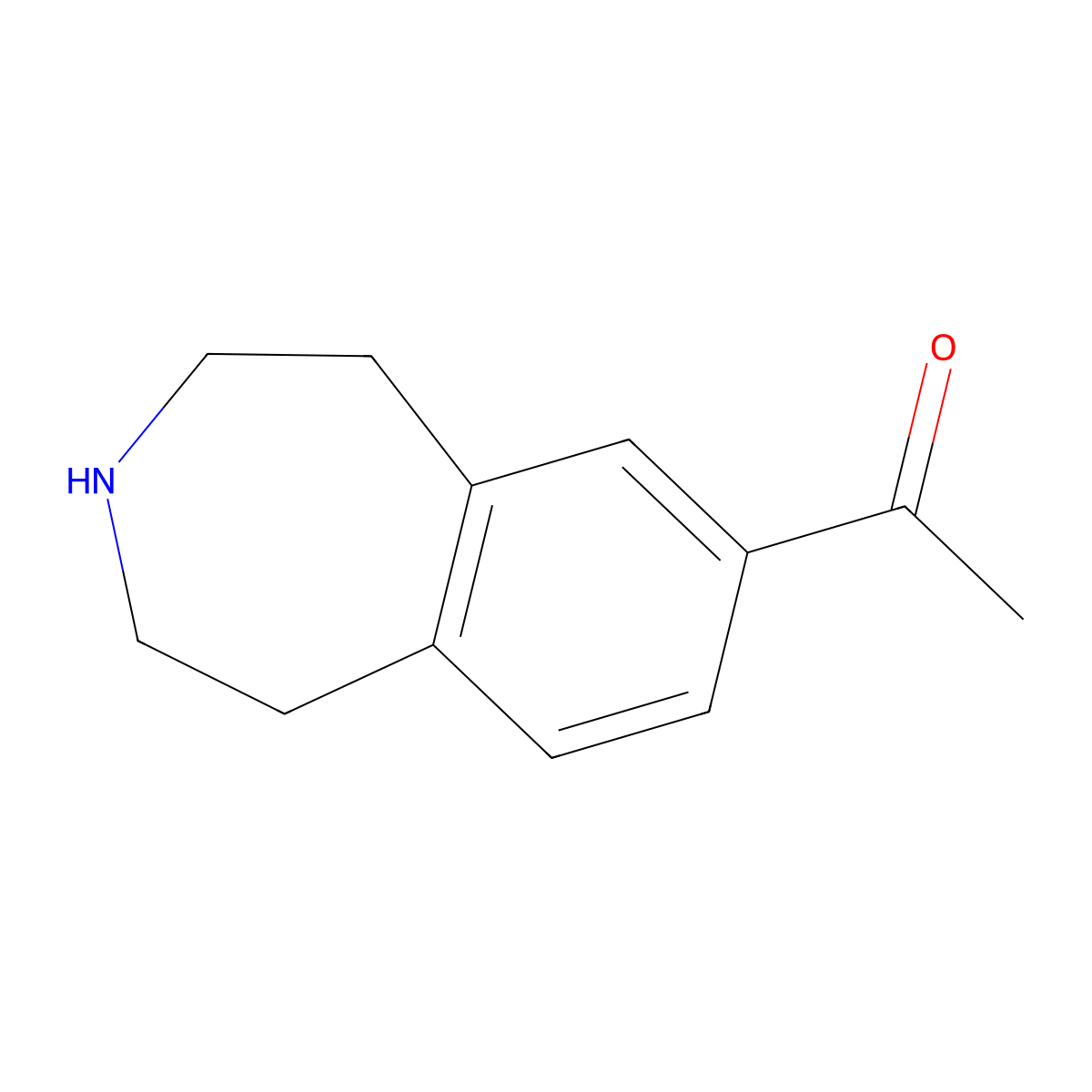 1-(2,3,4,5-tetrahydro-1H-benzo[d]azepin-7-yl)ethanone molecular structure, CAS 34685-20-6