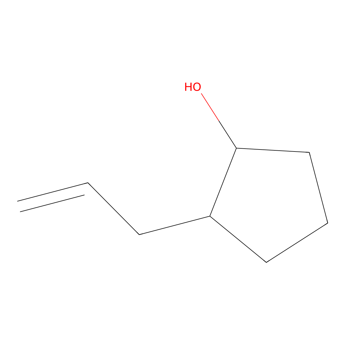 2-(Prop-2-en-1-yl)cyclopentan-1-ol molecular structure, CAS 34686-64-1