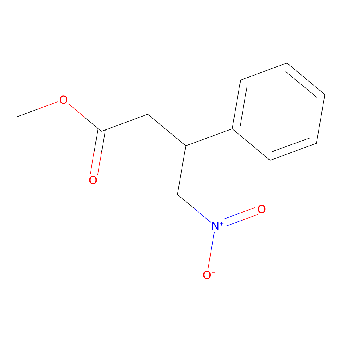 Benzenepropanoic acid, b-(nitromethyl)-, methyl ester molecular structure, CAS 34687-03-1