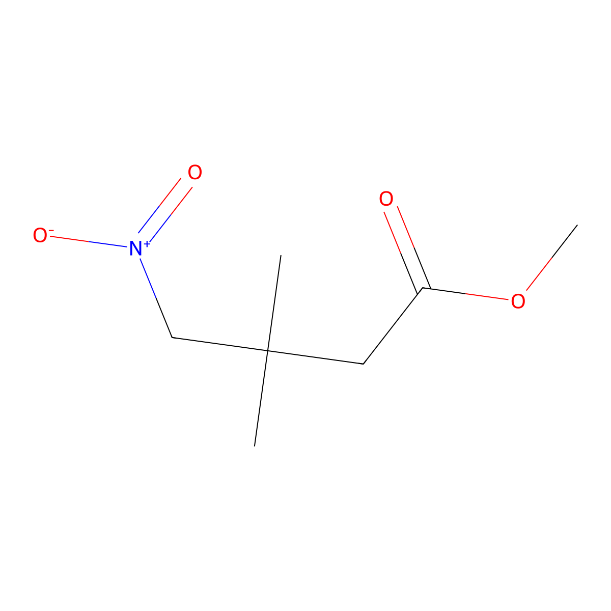 Methyl 3,3-dimethyl-4-nitrobutanoate molecular structure, CAS 34687-04-2