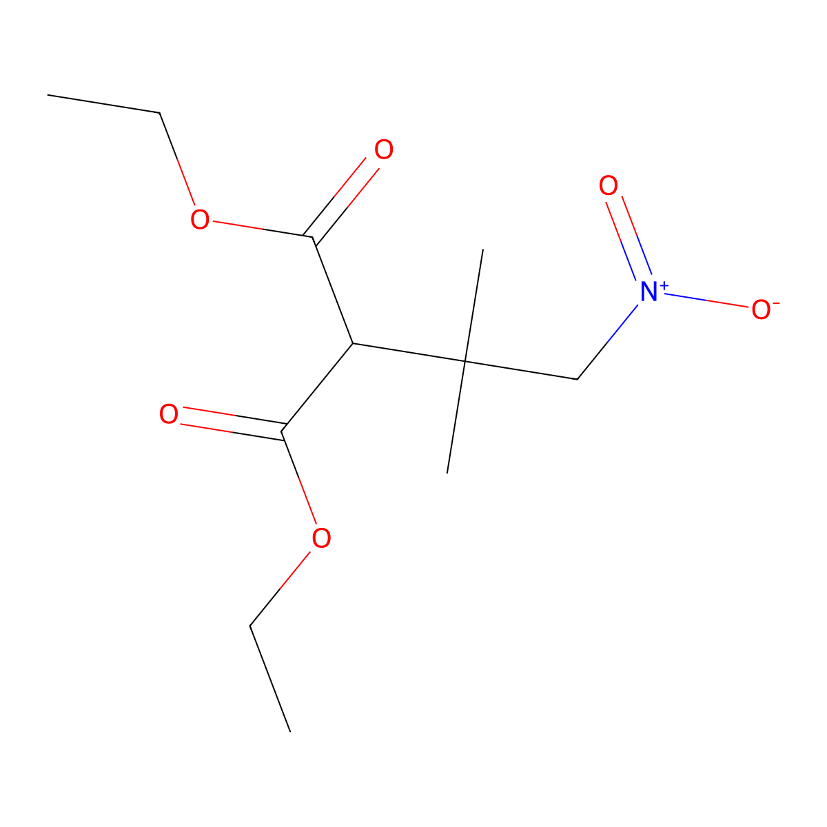 Diethyl (1,1-dimethyl-2-nitroethyl)malonate molecular structure, CAS 34687-05-3