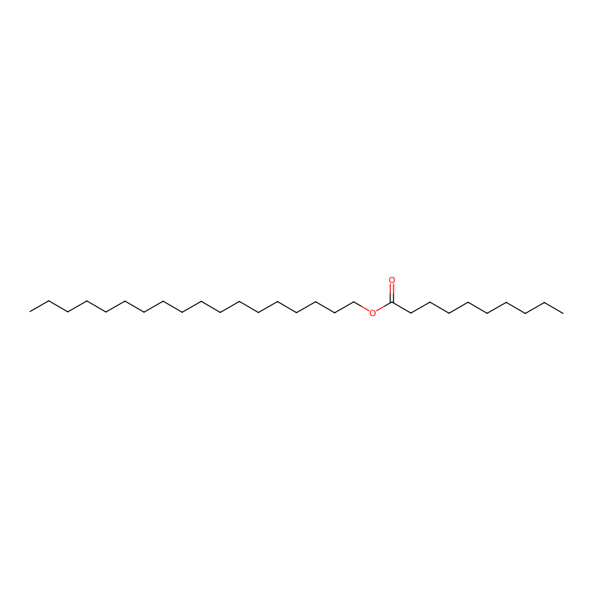 Octadecyl decanoate molecular structure, CAS 34689-06-0