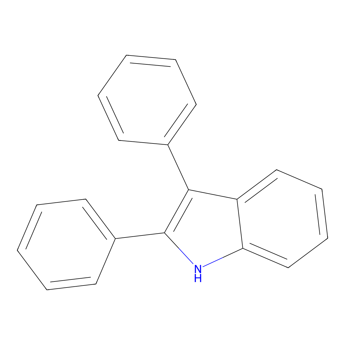2,3-diphenyl-1H-indole molecular structure, CAS 3469-20-3