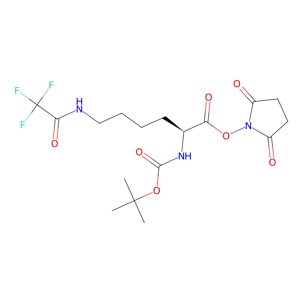 Boc-lys(tfa)-osu molecular structure, CAS 34695-46-0