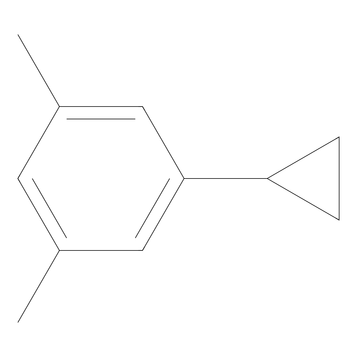 1-Cyclopropyl-3,5-dimethylbenzene molecular structure, CAS 34696-71-4