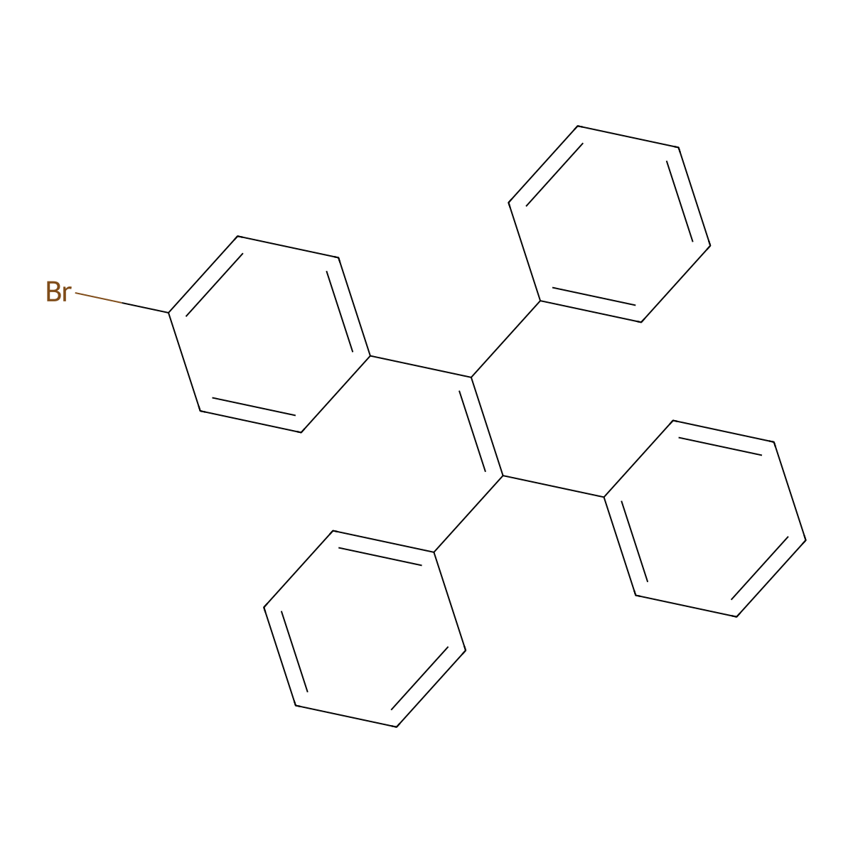 1,1',1''-[2-(4-Bromophenyl)ethene-1,1,2-triyl]tribenzene molecular structure, CAS 34699-28-0
