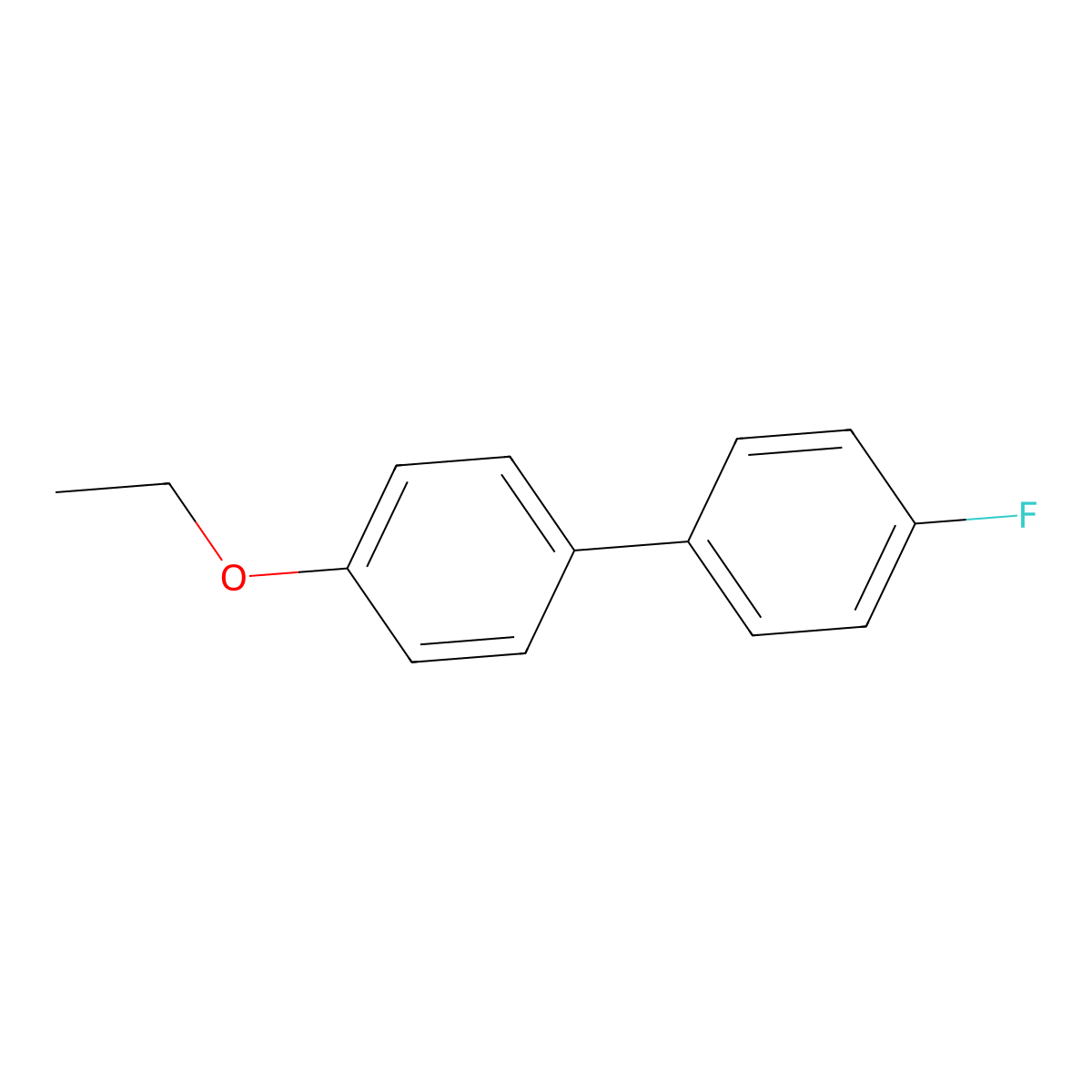 1-Ethoxy-4-(4-fluorophenyl)benzene molecular structure, CAS 347-36-4