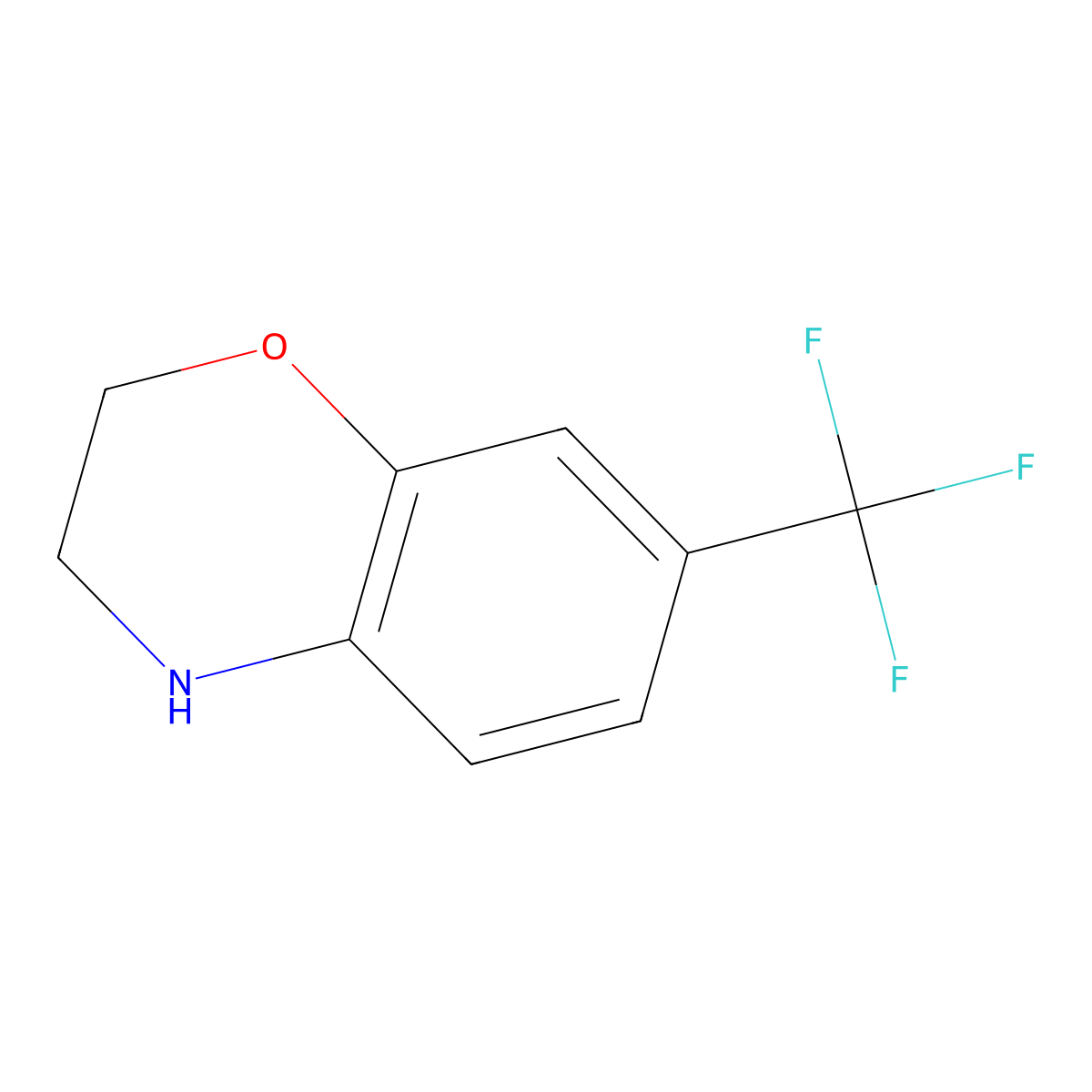 7-(Trifluoromethyl)-3,4-dihydro-2H-1,4-benzoxazine molecular structure, CAS 347-41-1