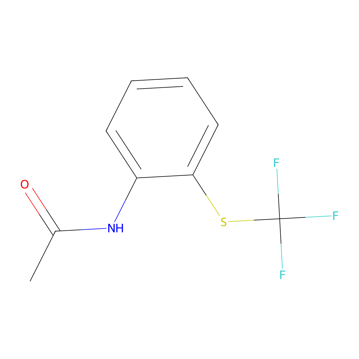 N-[2-(trifluoromethylsulfanyl)phenyl]acetamide molecular structure, CAS 347-48-8