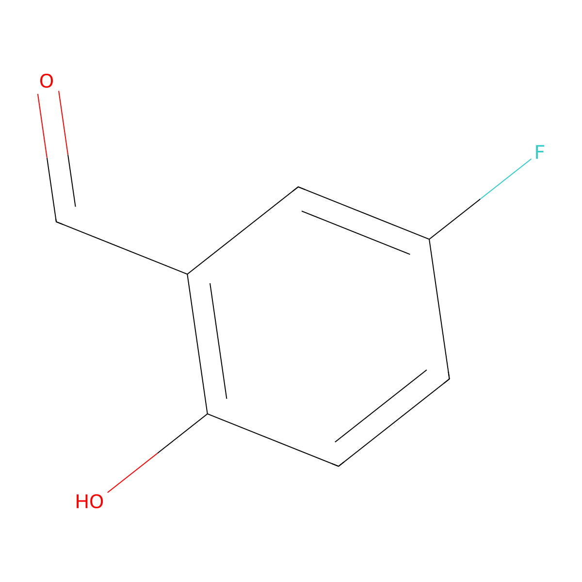 5-Fluorosalicylaldehyde molecular structure, CAS 347-54-6