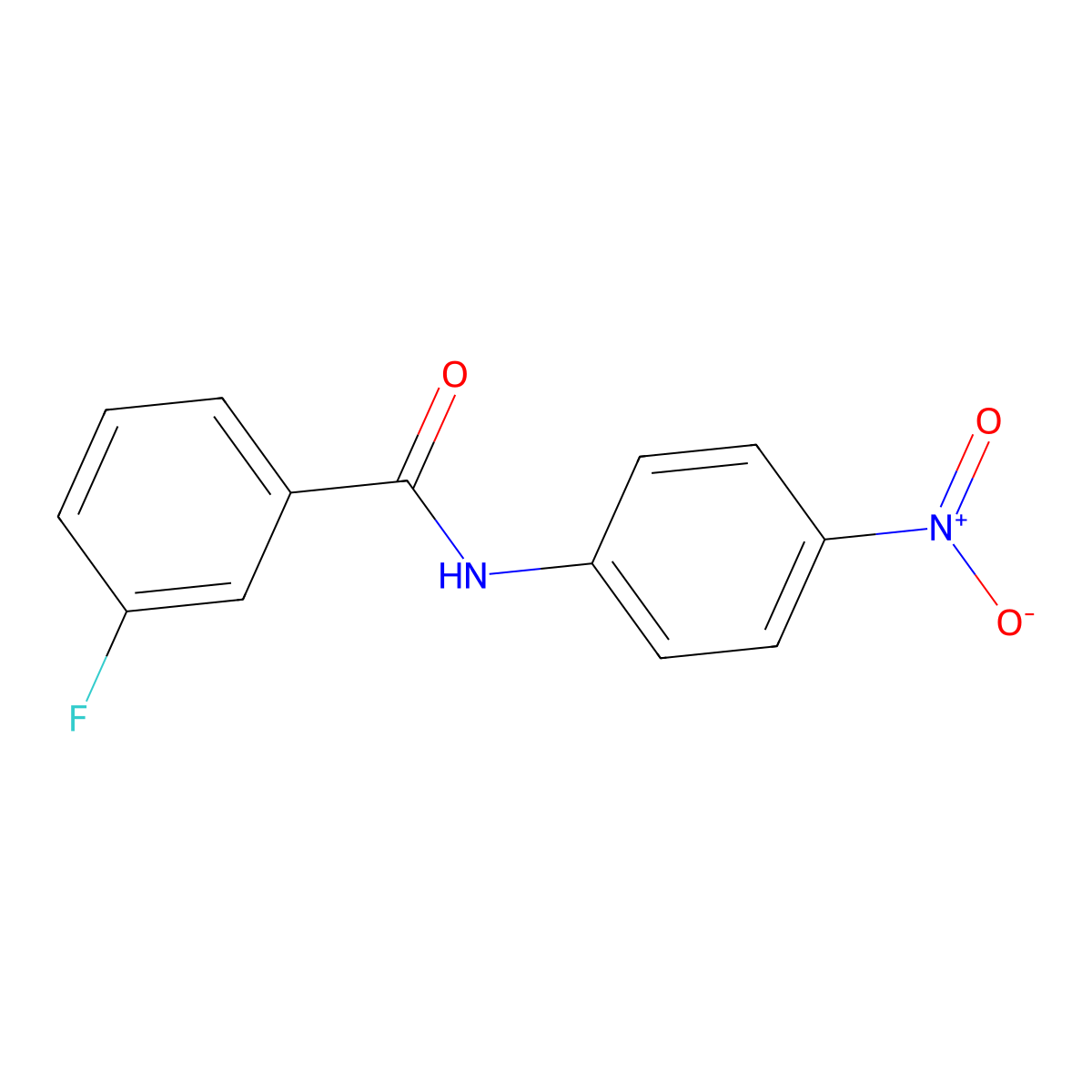 3-fluoro-N-(4-nitrophenyl)benzamide molecular structure, CAS 347-62-6