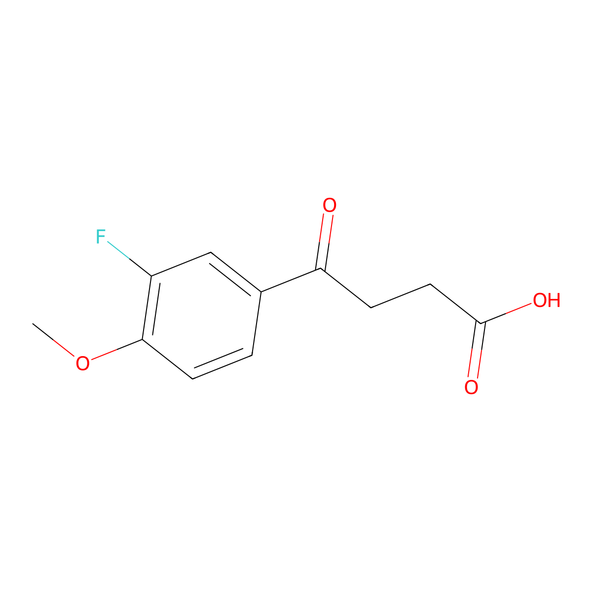 3-(3-Fluoro-4-methoxybenzoyl)propionic acid molecular structure, CAS 347-63-7