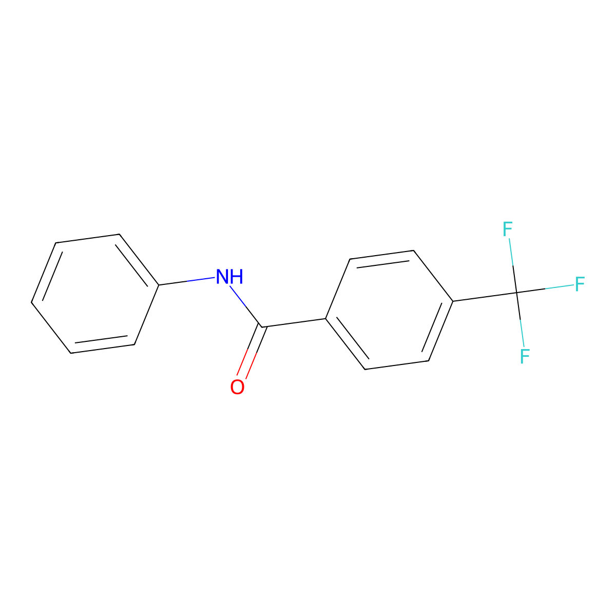 N-Phenyl-4-(trifluoromethyl)benzamide molecular structure, CAS 347-80-8