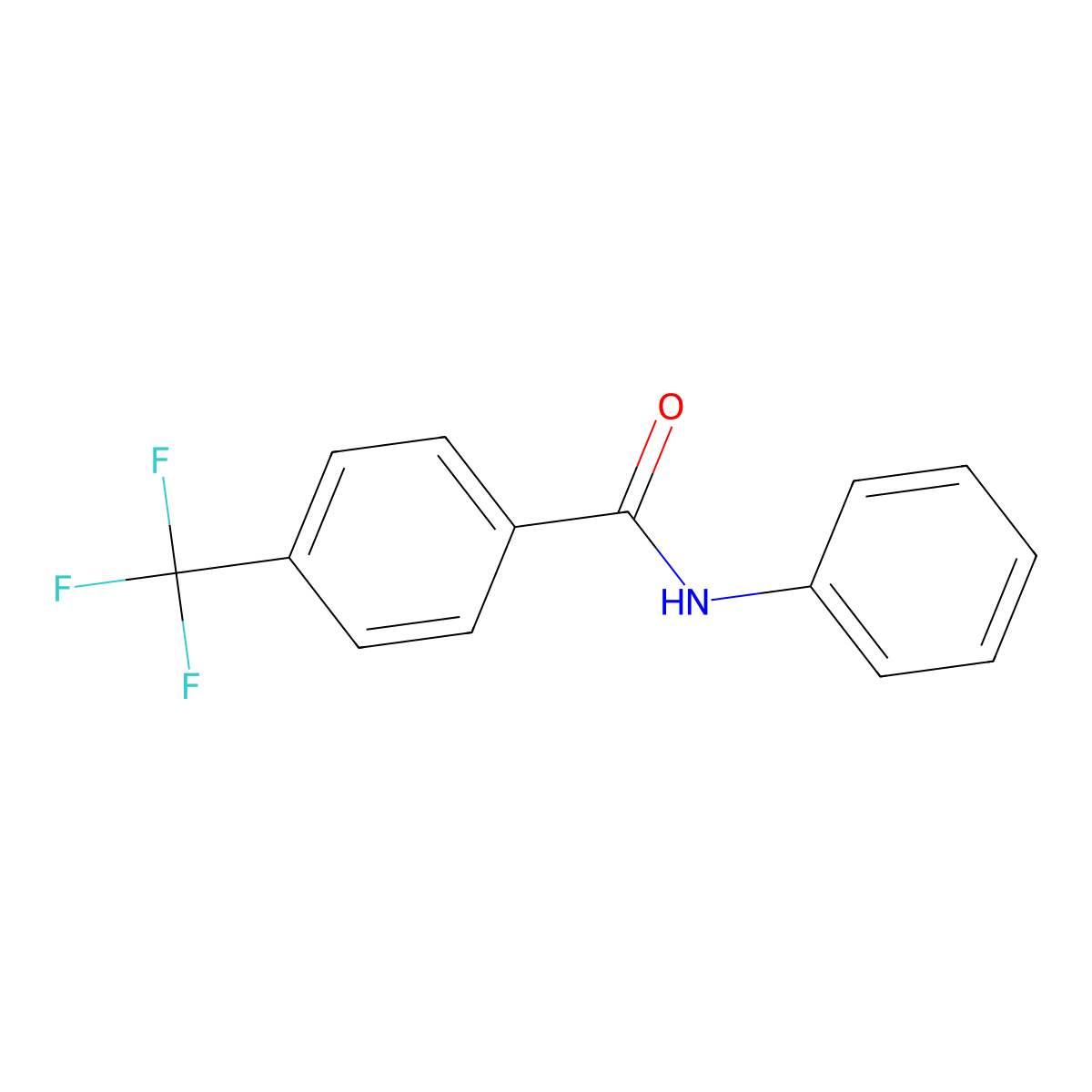 N-Phenyl-4-(trifluoromethyl)benzamide molecular structure, CAS 347-80-8