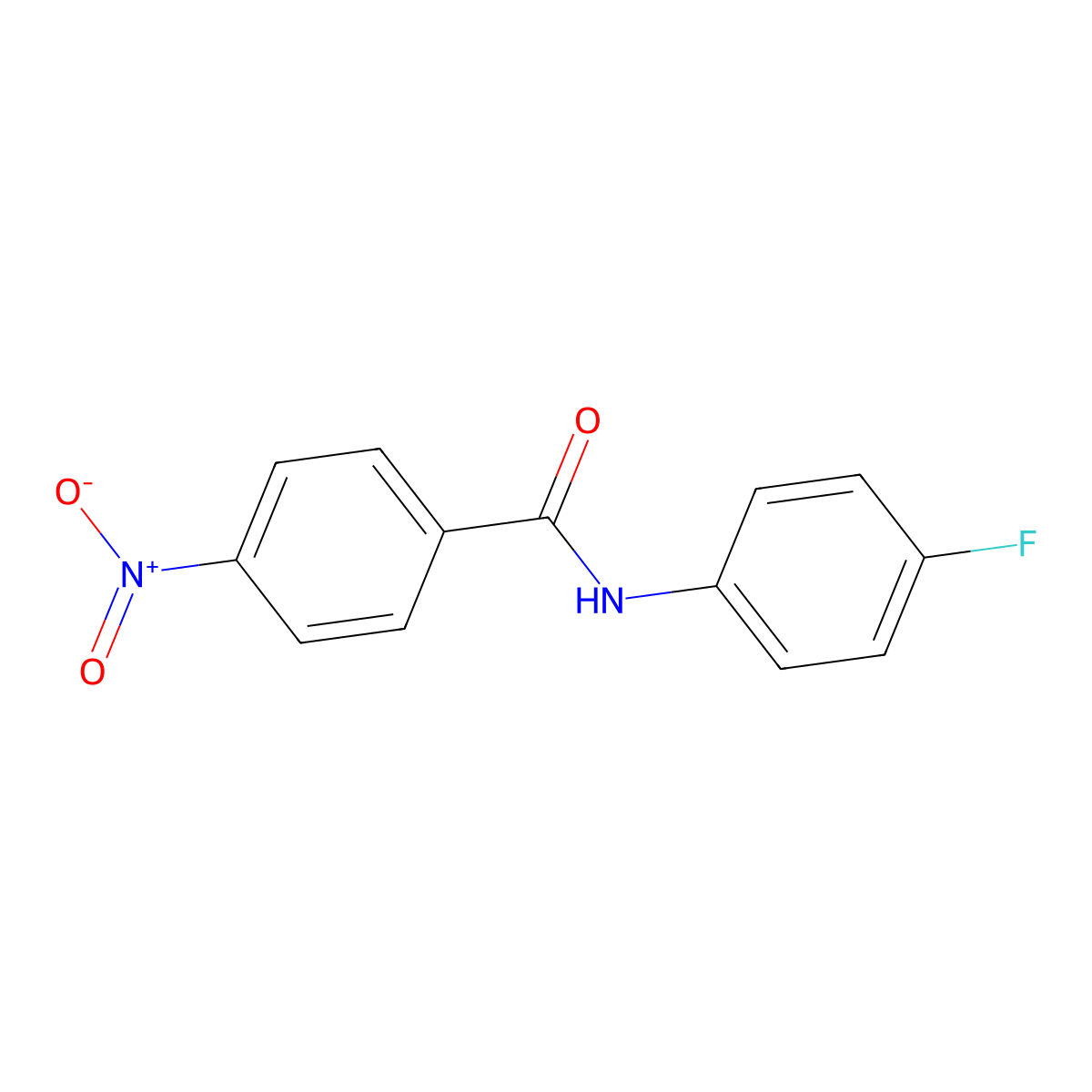 4'-Fluoro-4-nitrobenzanilide molecular structure, CAS 347-81-9