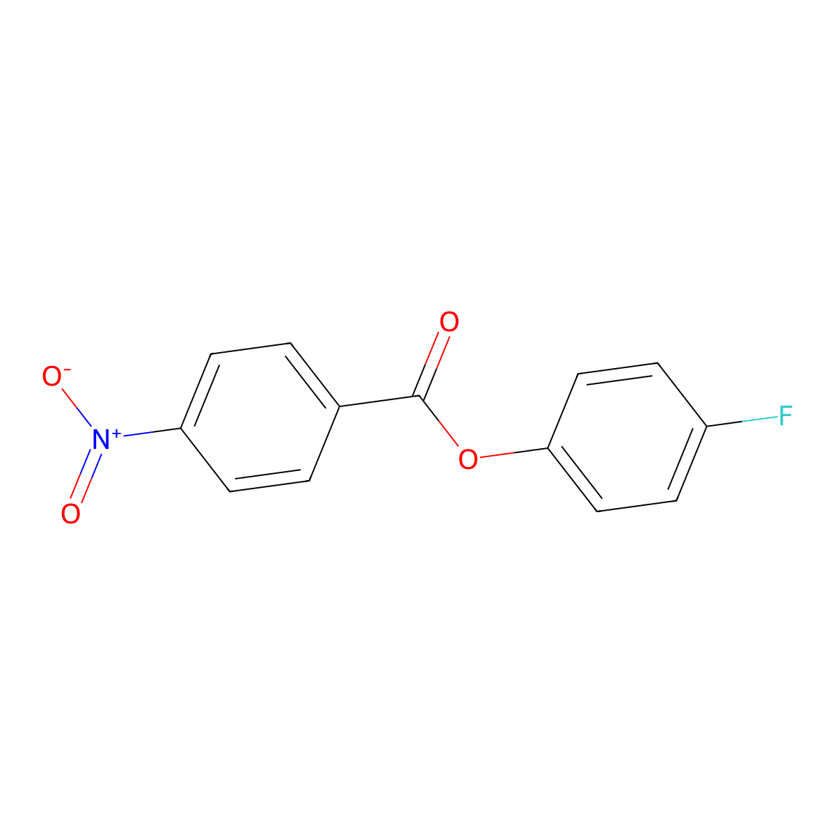 4-Fluorophenyl 4-nitrobenzoate molecular structure, CAS 347-82-0