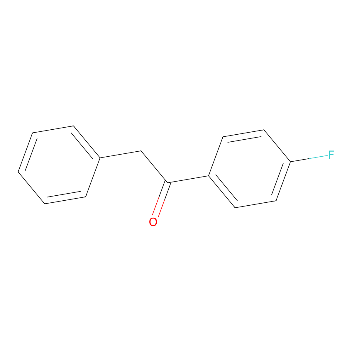 1-(4-Fluorophenyl)-2-phenylethan-1-one molecular structure, CAS 347-84-2