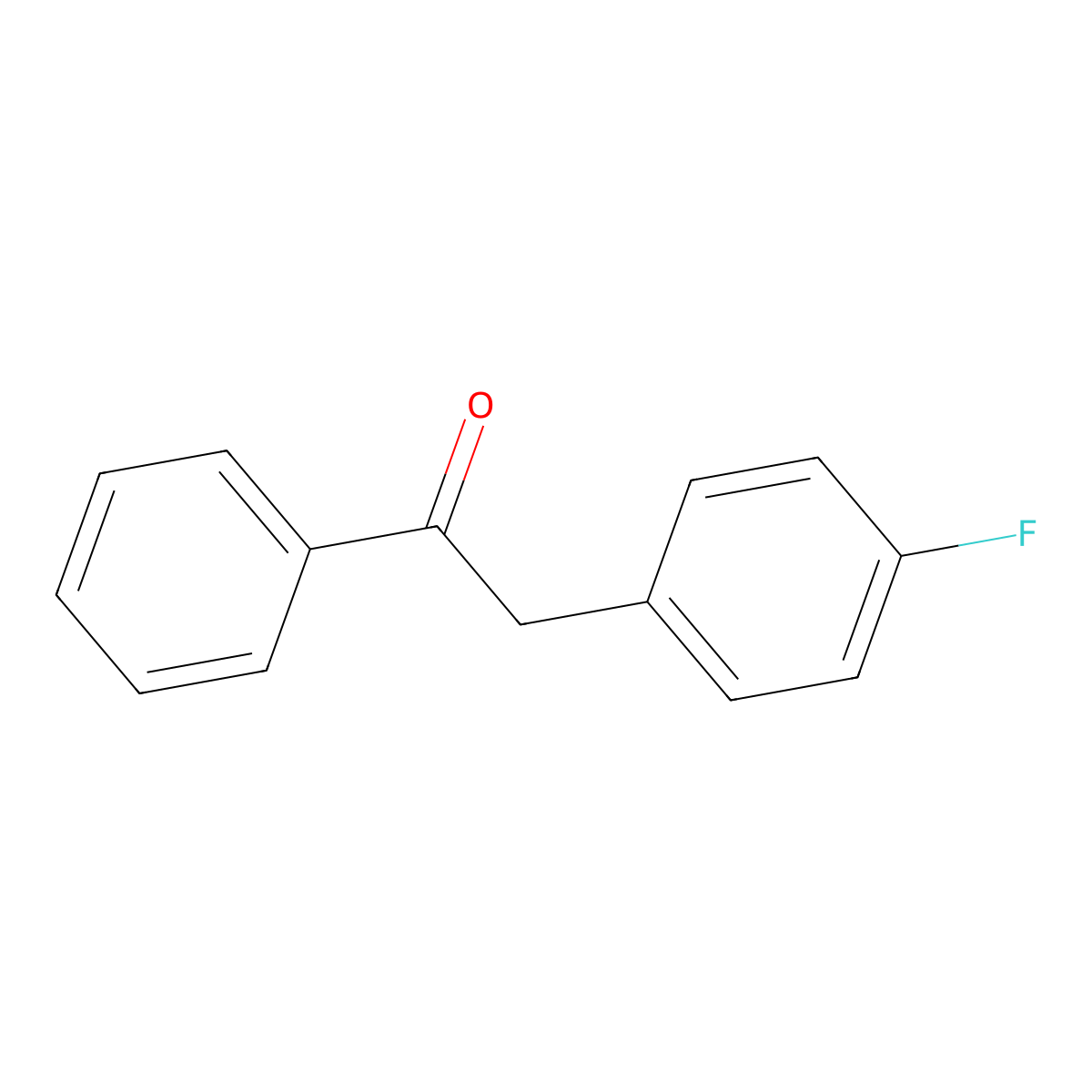 2-(4-Fluorophenyl)-1-phenylethanone molecular structure, CAS 347-91-1