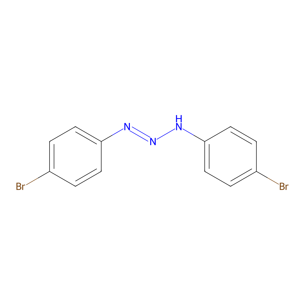 (1E)-1,3-bis(4-bromophenyl)triaz-1-ene molecular structure, CAS 3470-38-0