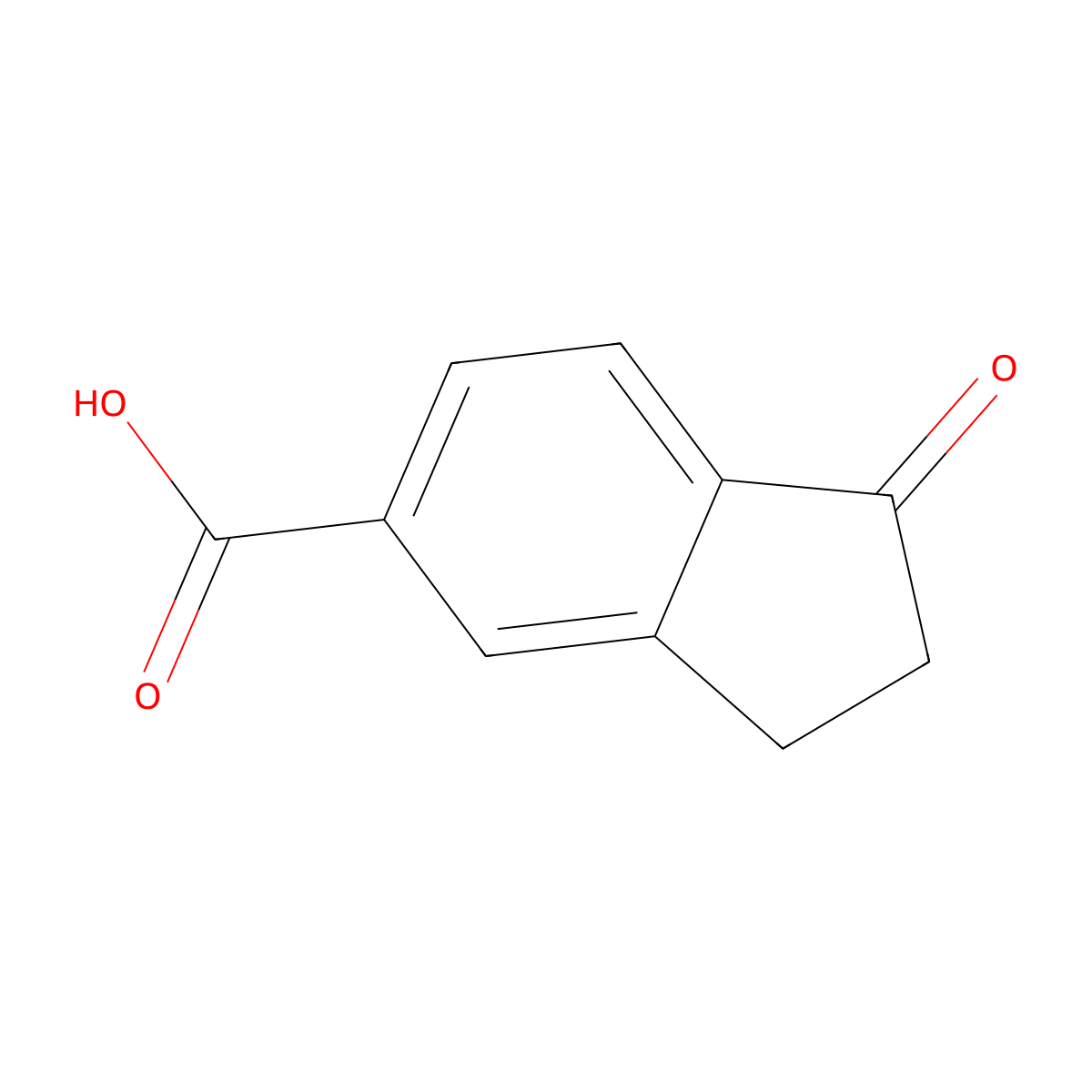 1-Oxo-2,3-dihydro-1H-indene-5-carboxylic acid molecular structure, CAS 3470-45-9