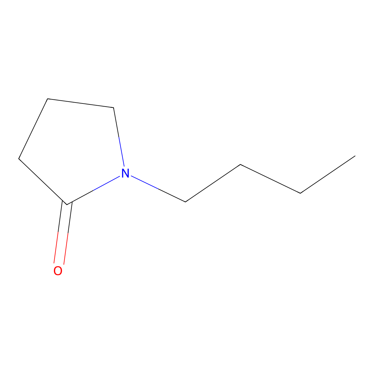 2-Pyrrolidinone, 1-butyl- molecular structure, CAS 3470-98-2