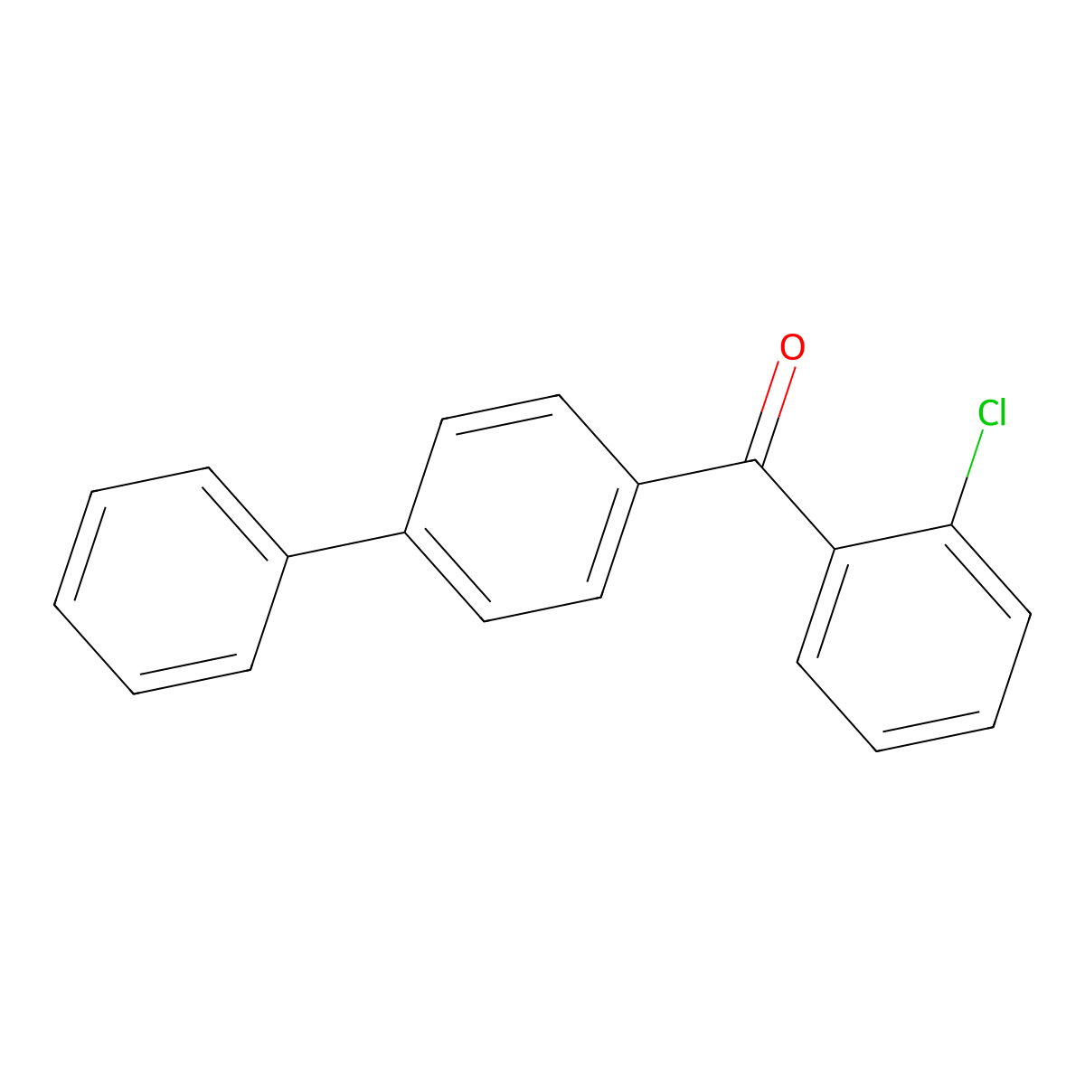 2-Chloro-4'-phenylbenzophenone molecular structure, CAS 34701-98-9