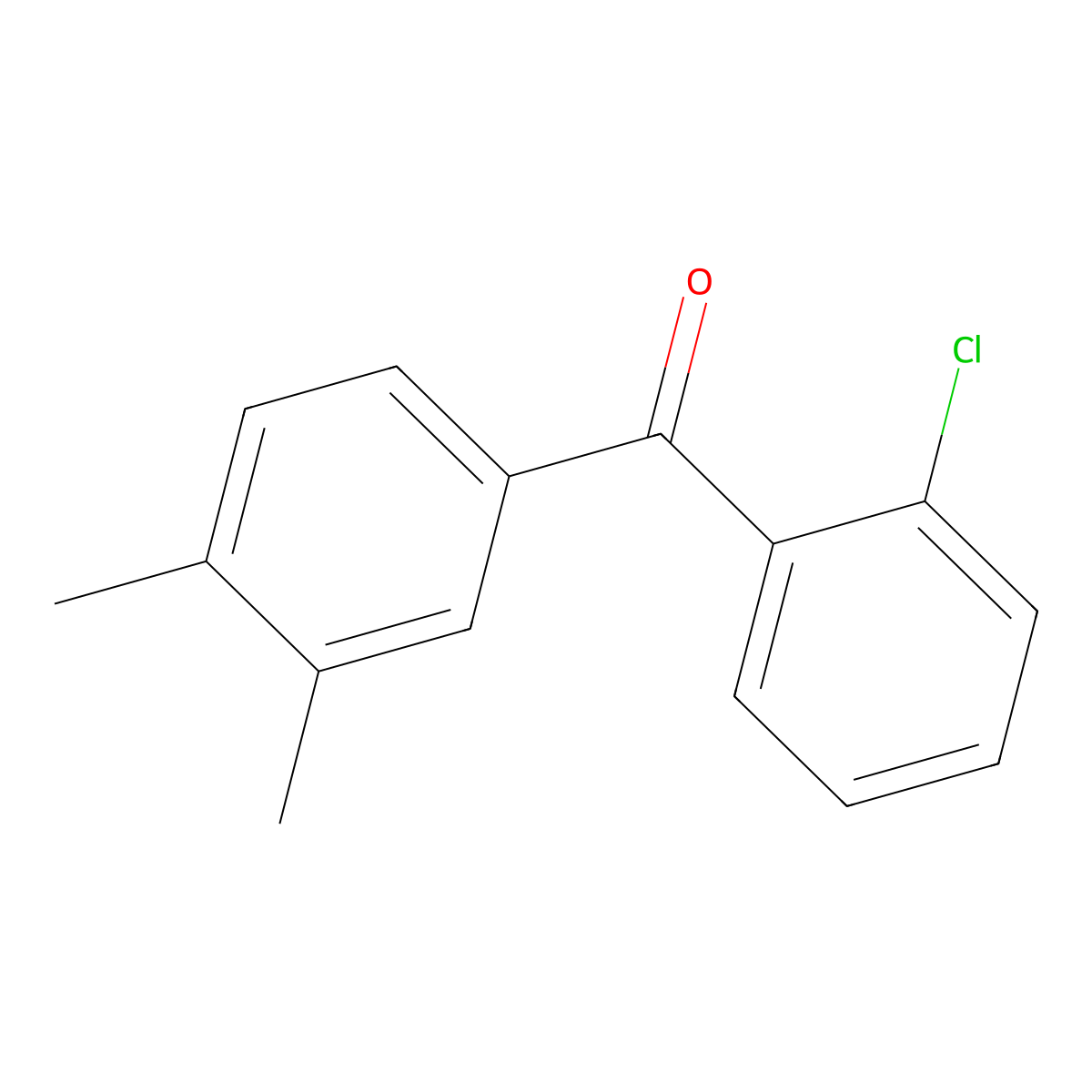 2-Chloro-3',4'-dimethylbenzophenone molecular structure, CAS 34701-99-0