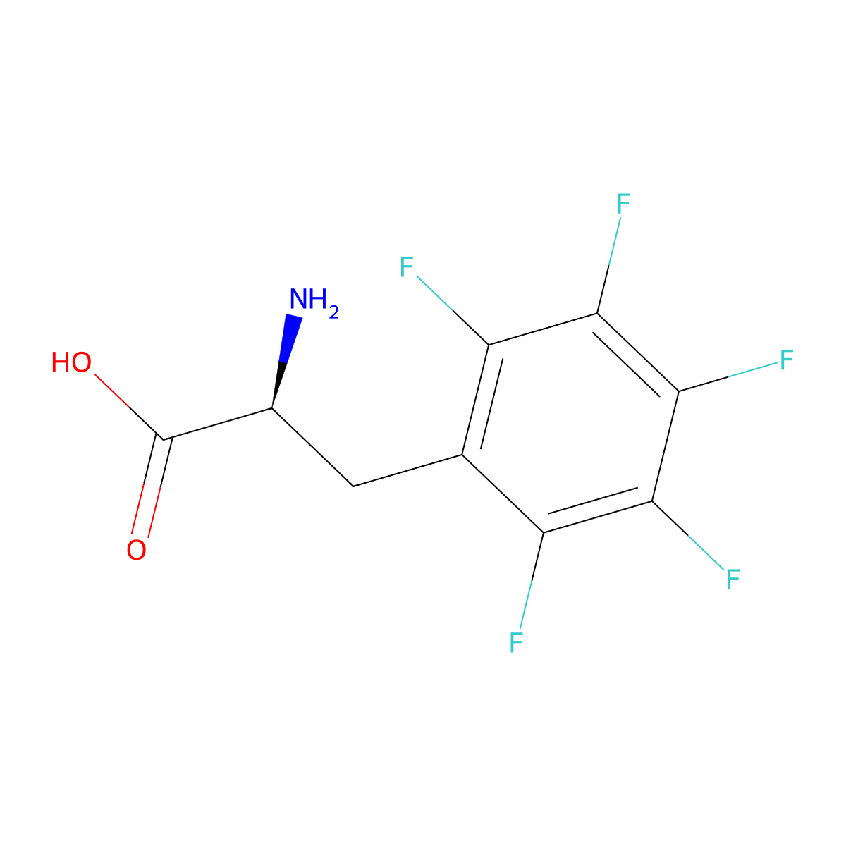 Pentafluorophenylalanine, L- molecular structure, CAS 34702-59-5