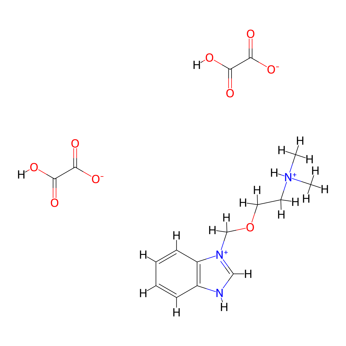 Benzimidazole, 1-((2-(dimethylamino)ethoxy)methyl)-, dioxalate molecular structure, CAS 34703-82-7