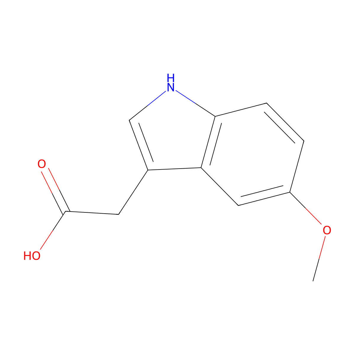 5-Methoxyindoleacetic acid molecular structure, CAS 3471-31-6