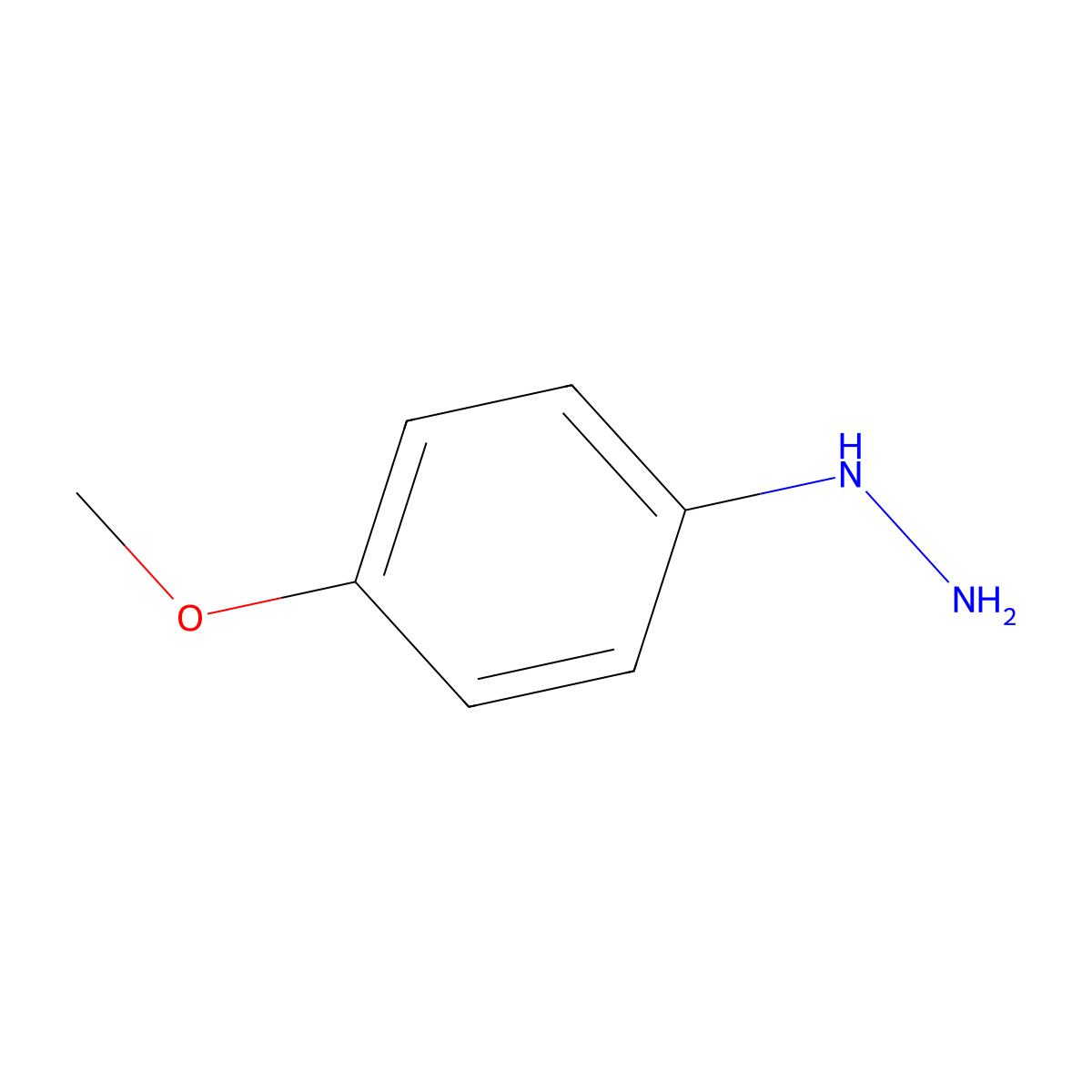 (4-Methoxyphenyl)hydrazine molecular structure, CAS 3471-32-7