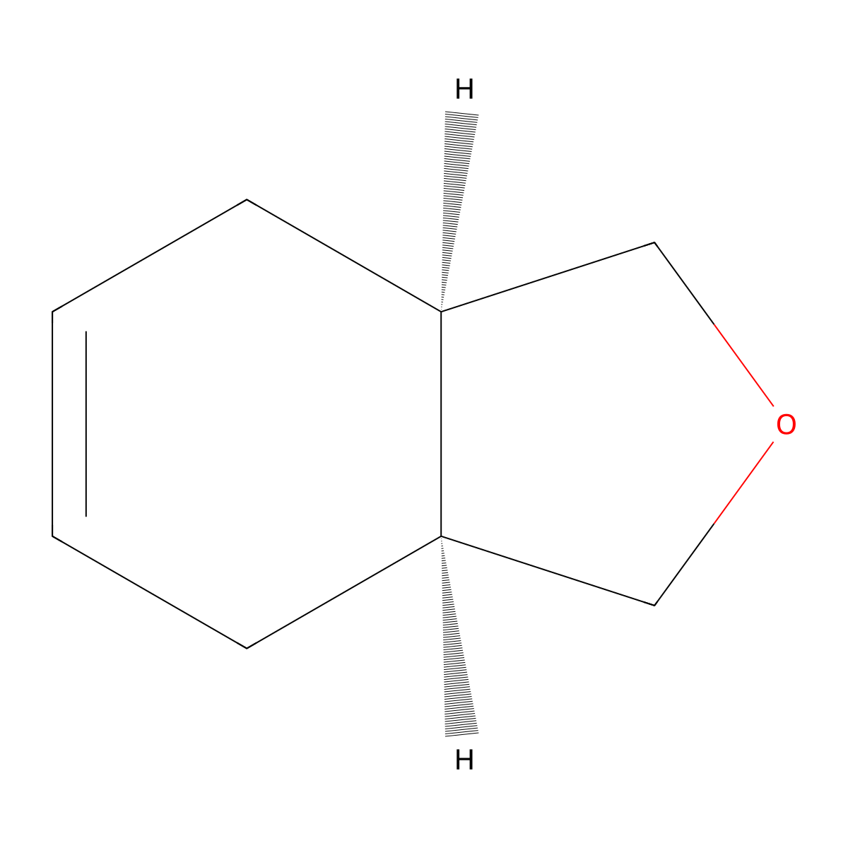 (3aR,7aS)-1,3,3a,4,7,7a-Hexahydro-2-benzofuran molecular structure, CAS 3471-41-8