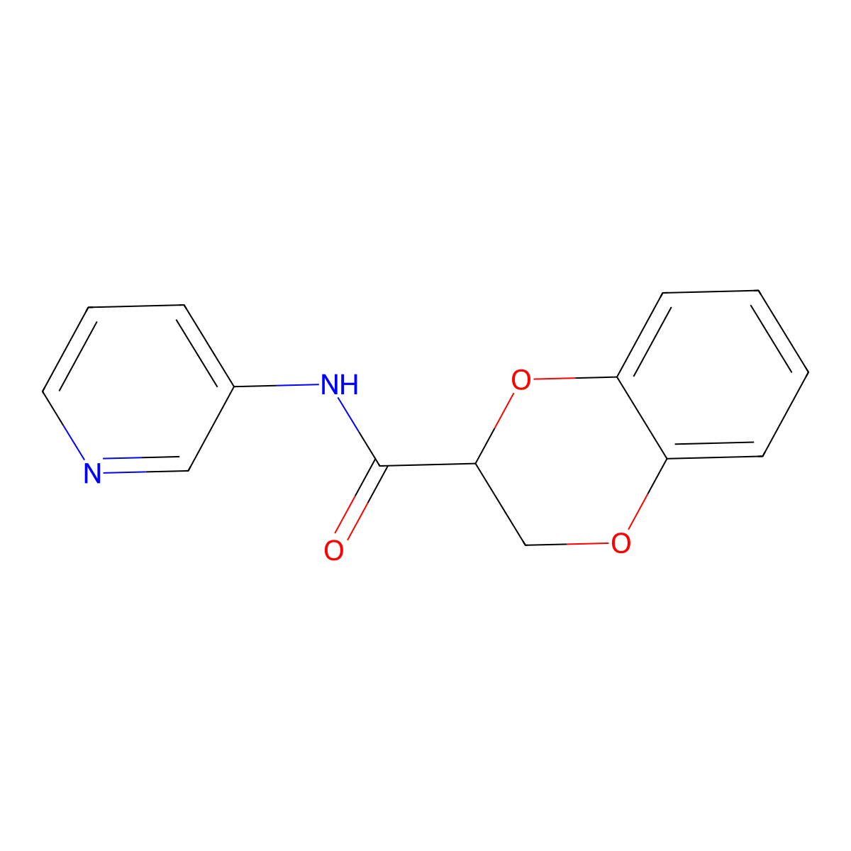 N-pyridin-3-yl-2,3-dihydro-1,4-benzodioxine-3-carboxamide molecular structure, CAS 34712-01-1
