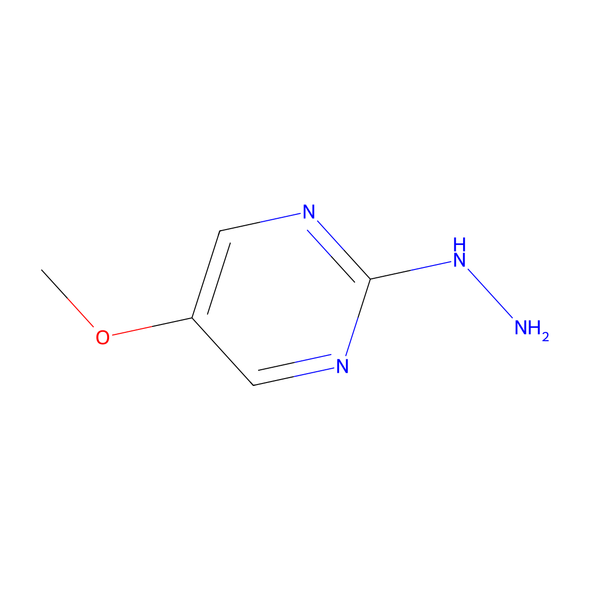 2-Hydrazinyl-5-methoxypyrimidine molecular structure, CAS 34712-29-3
