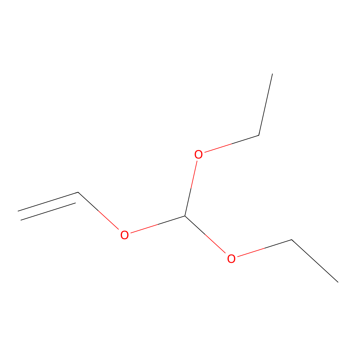 Diethyl vinyl orthoformate molecular structure, CAS 34712-46-4